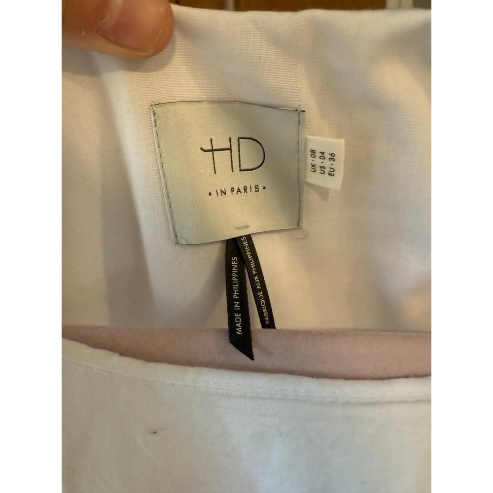 Anthropologie HD Paris Mini White Dress - Picture 2 of 3